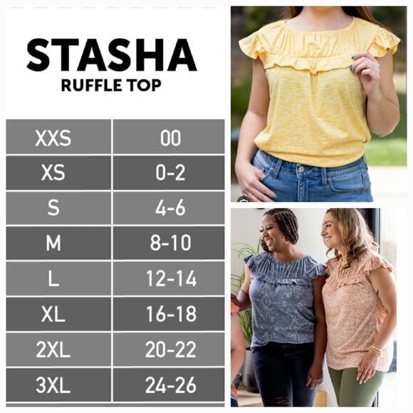 LuLaRoe Stasha Ruffle Top XS 0/2 Black Rose Floral Polka Dot Printed Knit Tee - Picture 3 of 11